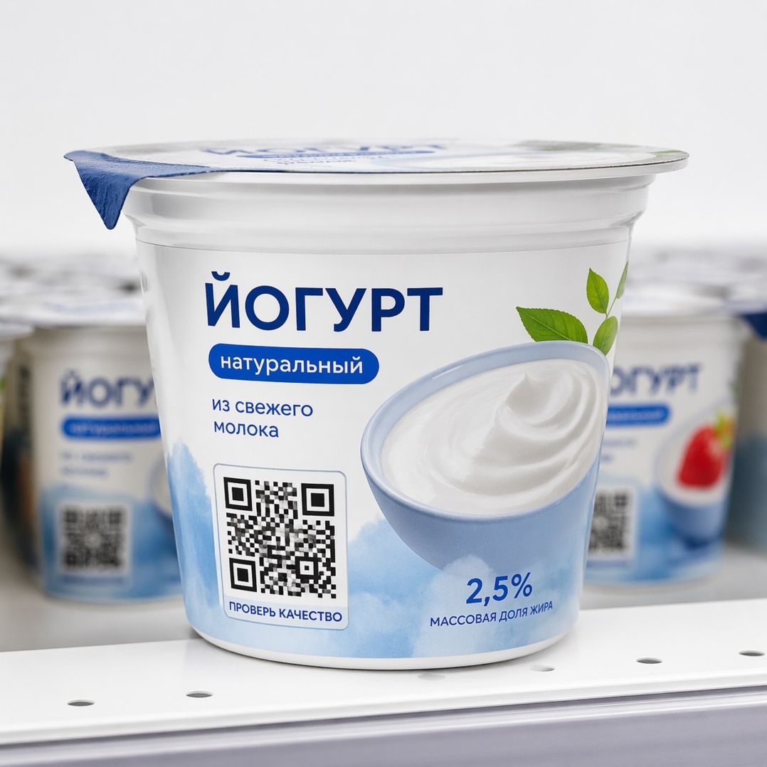 Честный знак на йогурт